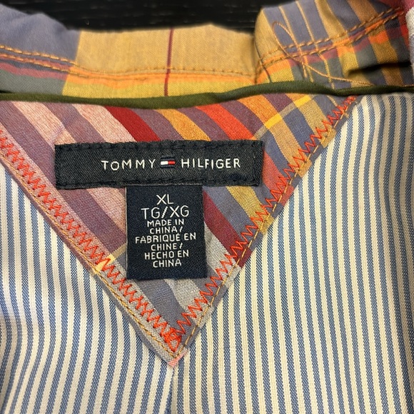 Tommy Hilfiger Madras Plaid vintage boxy blazer.  Fully lined. Women’s XL. - Picture 7 of 13